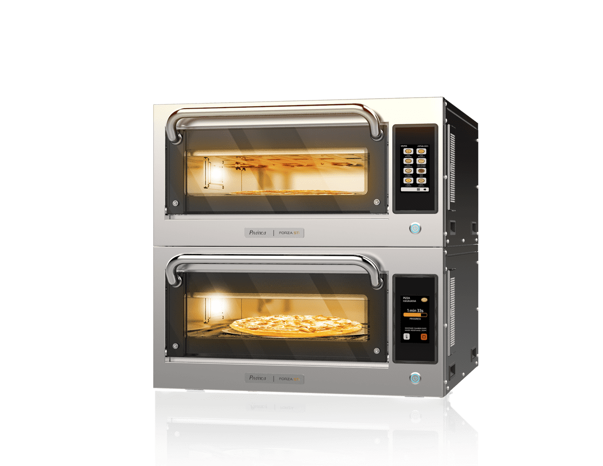 Pratica FORZA STi DBL Electric High-Speed Stainless Steel Countertop Double  Stacked Ventless Rapid Cook Pizza Ovens, 240 Volt