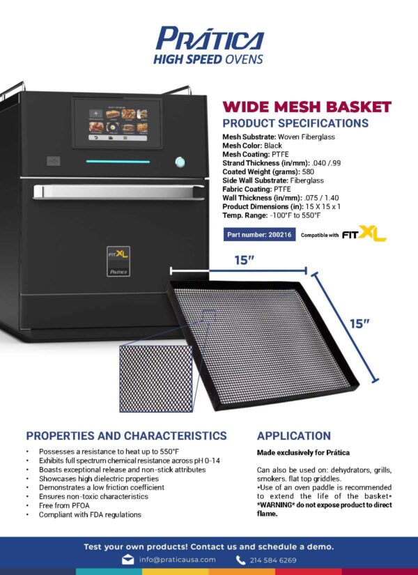 Perforated Basket Wide Mesh 15 x 15 x 1 - 200216 - Image 2